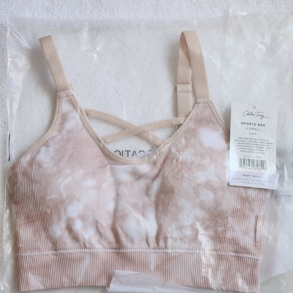 NWT CHLOE TING WOMEN'S PRINTED SEAMLESS CAMI BRA - Picture 4 of 7